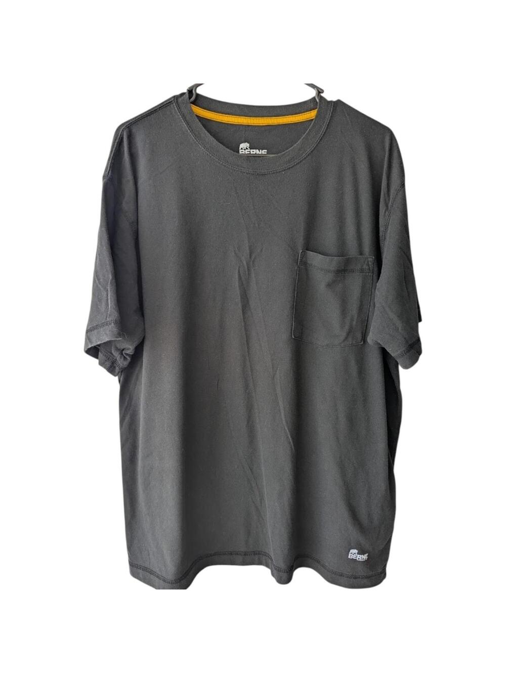 Berne Workwear Shirt XL Soft Black Pocket T-Shirt Performance Blend baggy safety